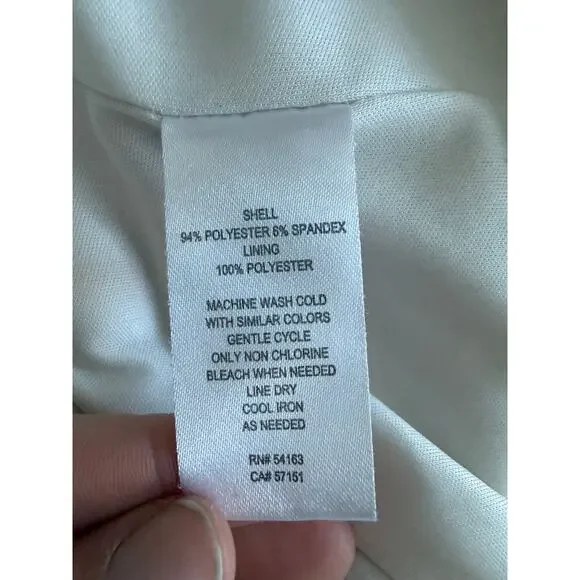 White Off The Shoulder Dress By Jessica H Size 10P - Picture 5 of 6